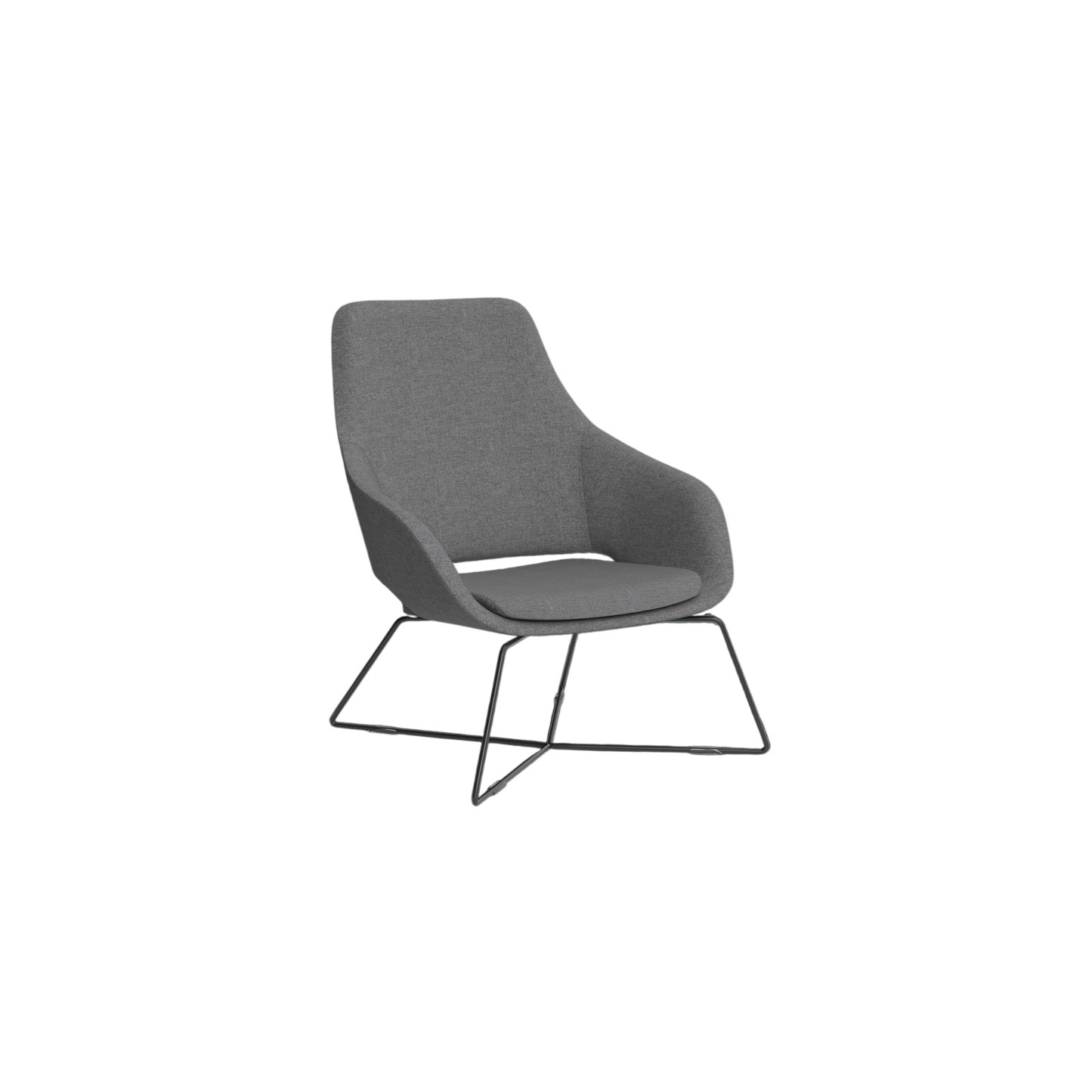 Elaro Black Metal Leg Arm Chair Brown Sunday (027)