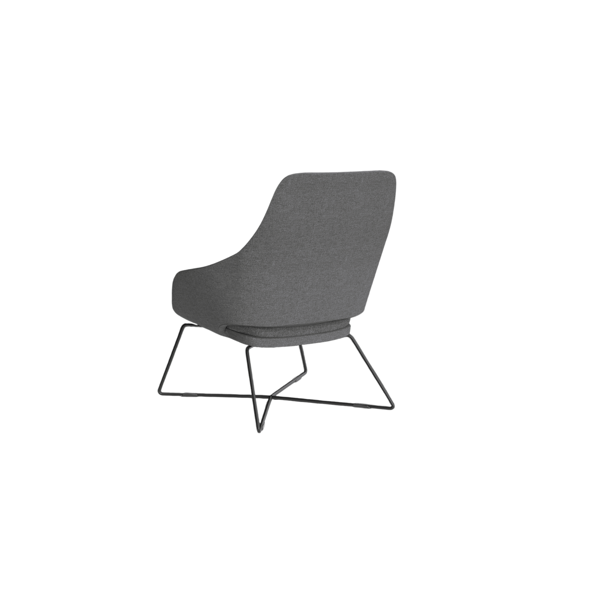Elaro Black Metal Leg Arm Chair Brown Sunday (027)