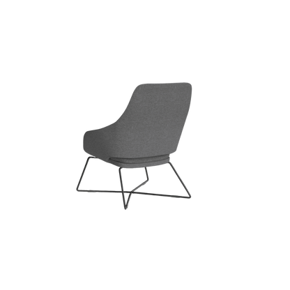 Elaro Black Metal Leg Arm Chair Brown Sunday (027)