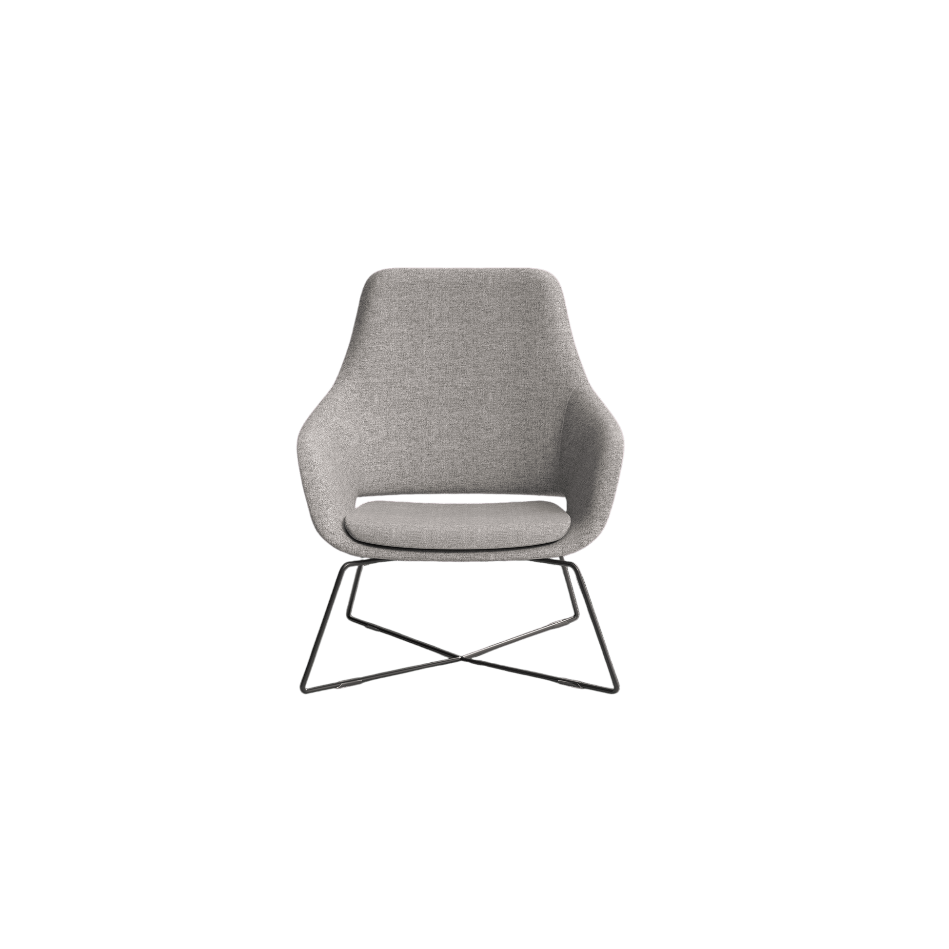Elaro Black Metal Leg Arm Chair Brown Sunday (027)