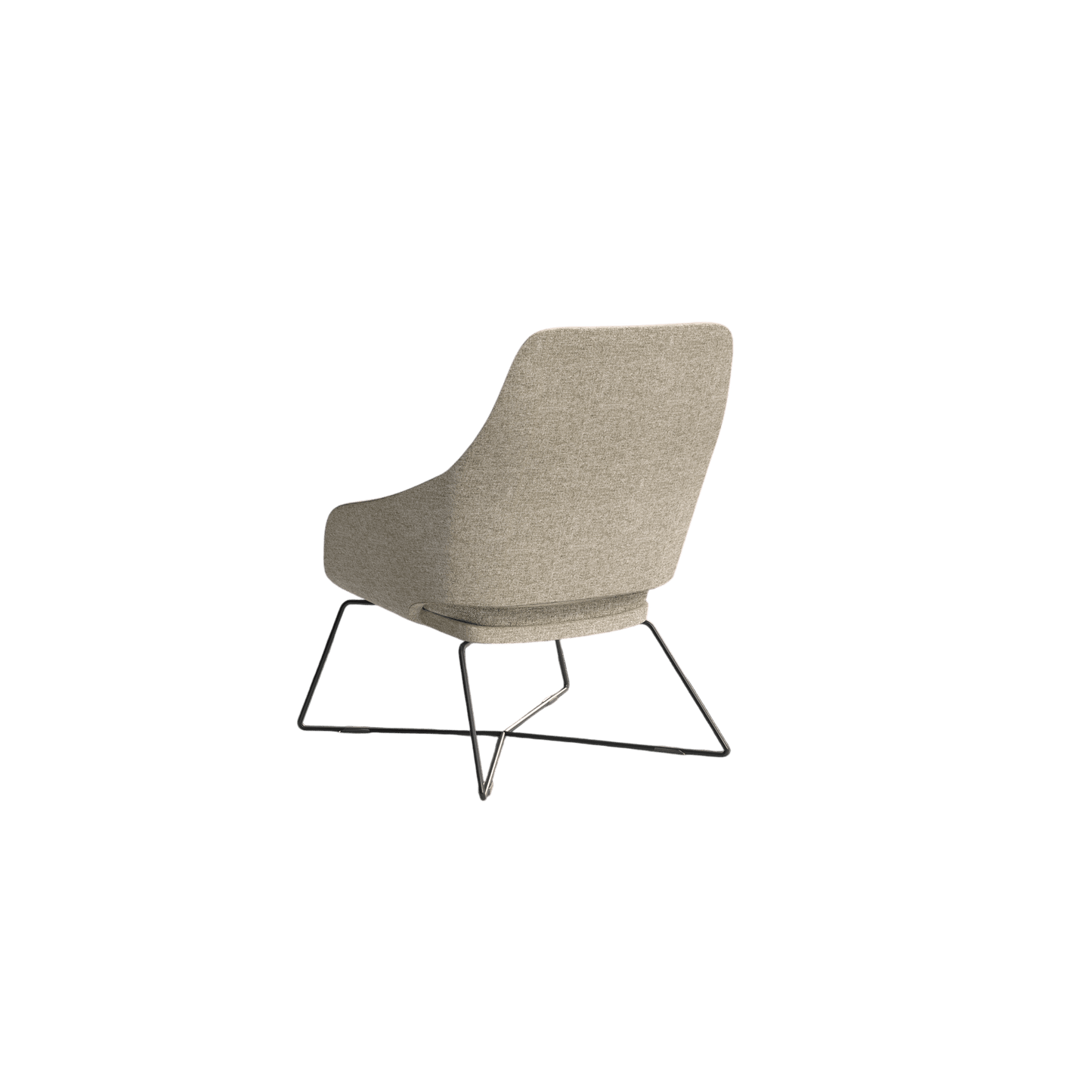 Elaro Black Metal Leg Arm Chair Brown Sunday (027)