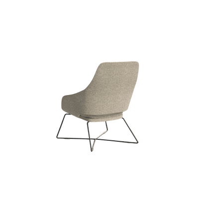 Elaro Black Metal Leg Arm Chair Brown Sunday (027)