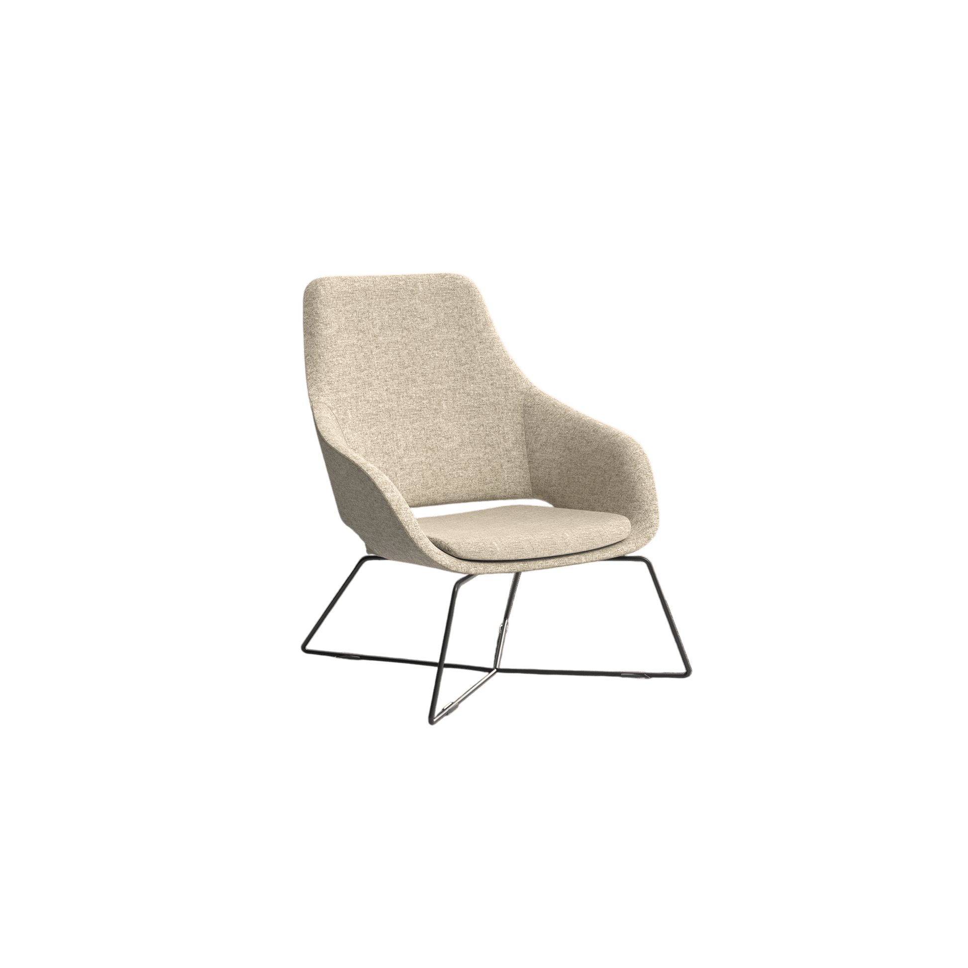 Elaro Black Metal Leg Arm Chair Brown Sunday (027)
