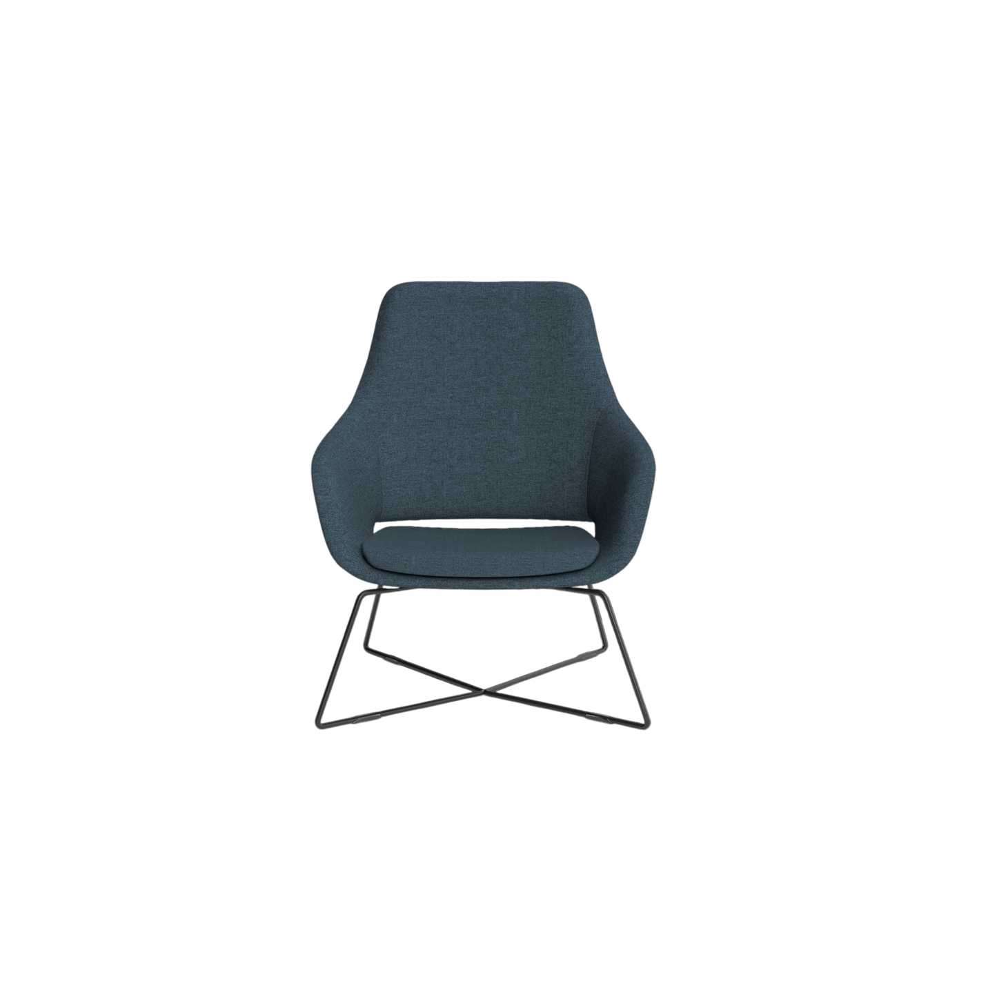 Elaro Black Metal Leg Arm Chair Brown Sunday (027)
