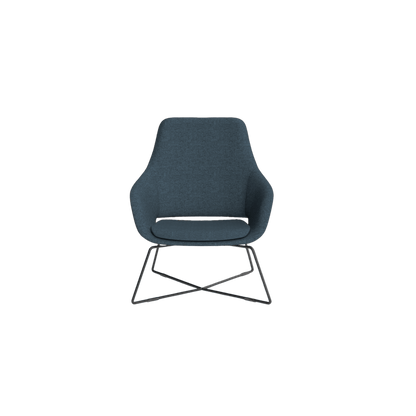 Elaro Black Metal Leg Arm Chair Brown Sunday (027)