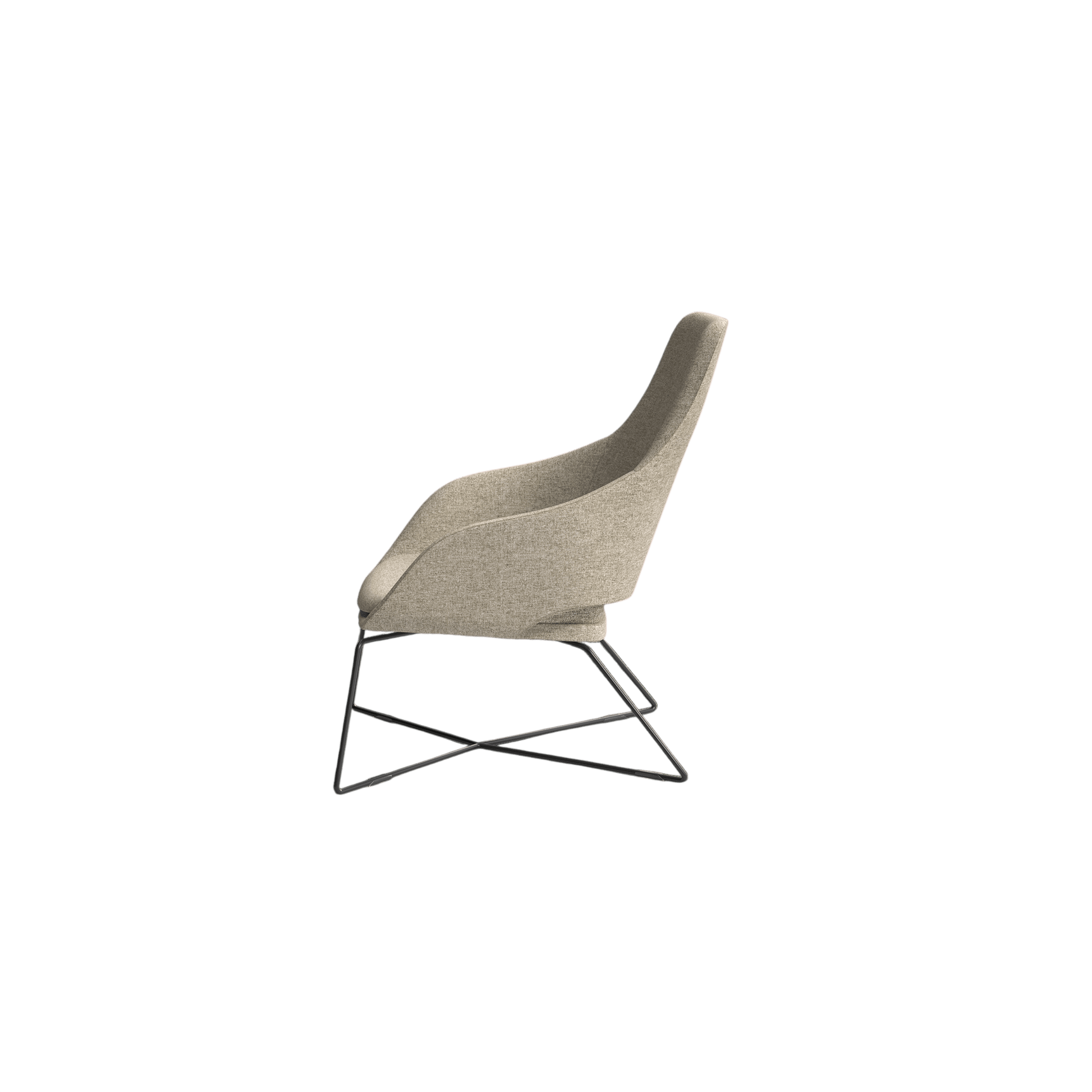 Elaro Black Metal Leg Arm Chair Brown Sunday (027)