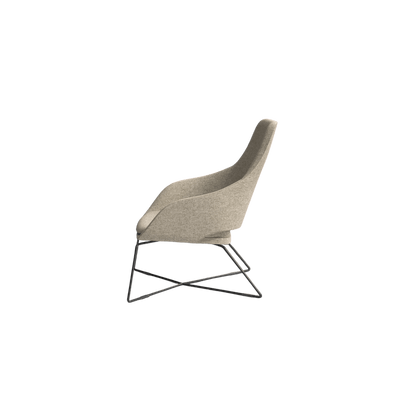 Elaro Black Metal Leg Arm Chair Brown Sunday (027)
