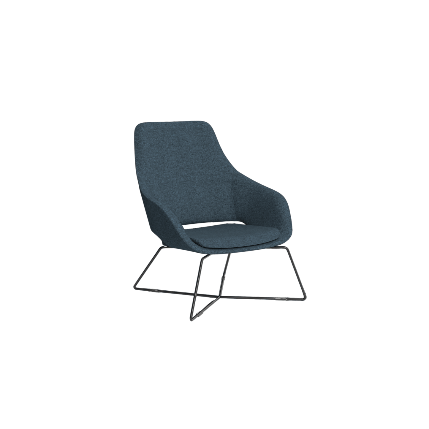 Elaro Black Metal Leg Arm Chair Brown Sunday (027)