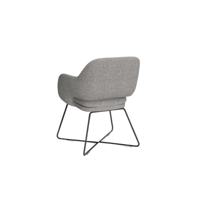 Elaro Black Metal Leg Occasional Chair Brown Sunday (027)