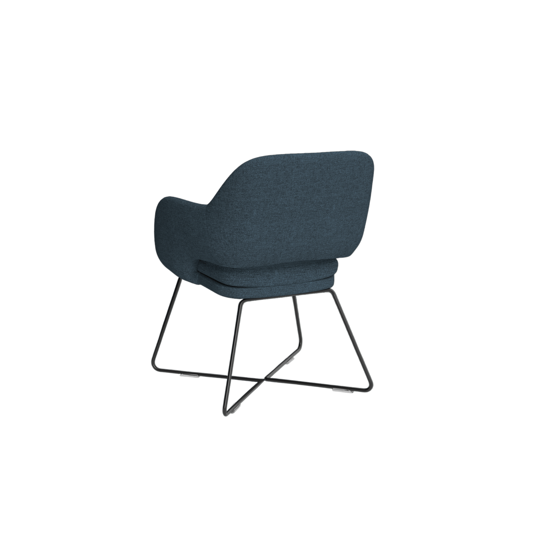Elaro Black Metal Leg Occasional Chair Brown Sunday (027)