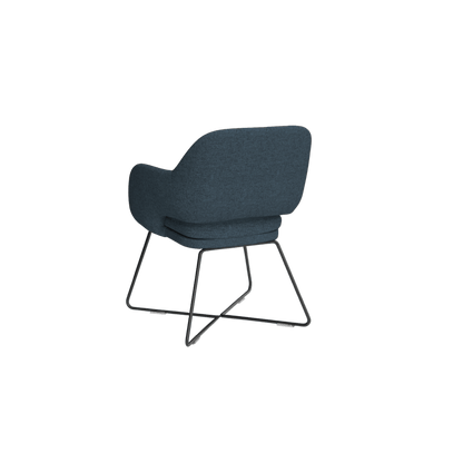 Elaro Black Metal Leg Occasional Chair Brown Sunday (027)