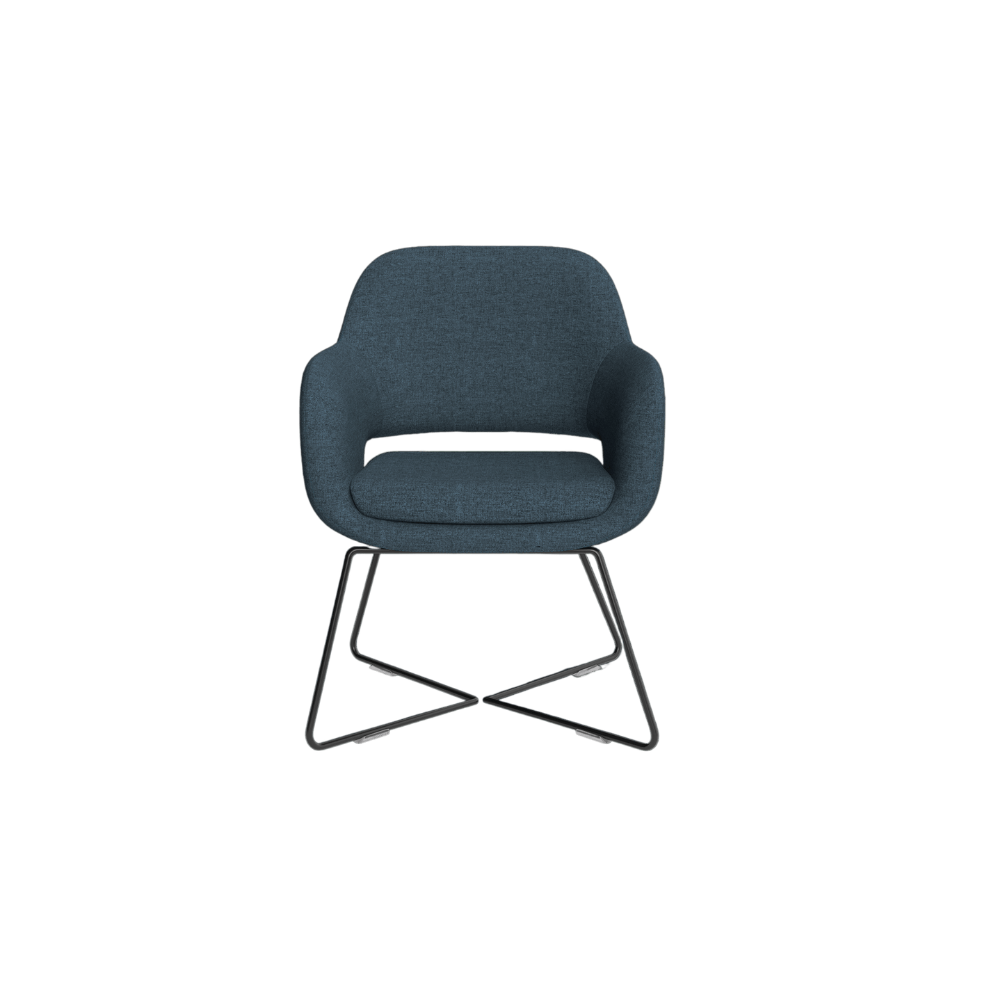 Elaro Black Metal Leg Occasional Chair Brown Sunday (027)