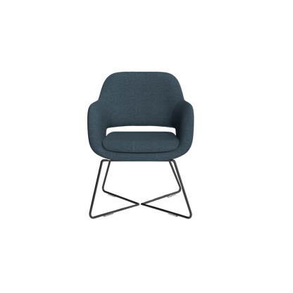 Elaro Black Metal Leg Occasional Chair Brown Sunday (027)