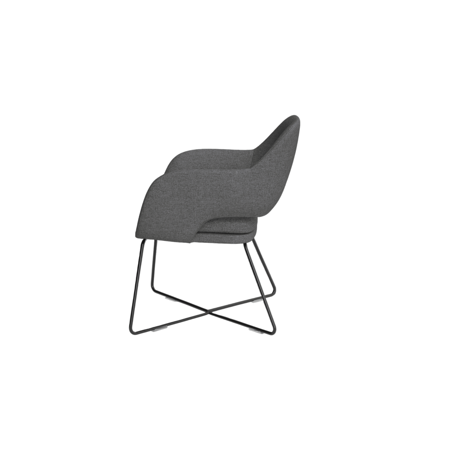 Elaro Black Metal Leg Occasional Chair Brown Sunday (027)