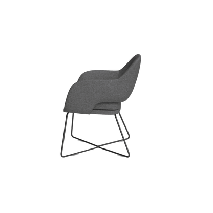 Elaro Black Metal Leg Occasional Chair Brown Sunday (027)