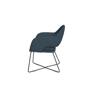 Elaro Black Metal Leg Occasional Chair Brown Sunday (027)