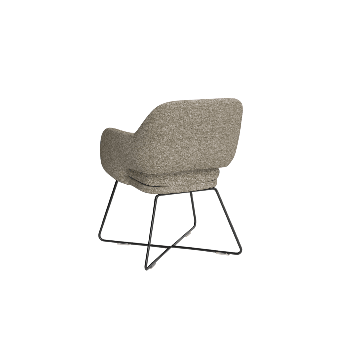 Elaro Black Metal Leg Occasional Chair Brown Sunday (027)