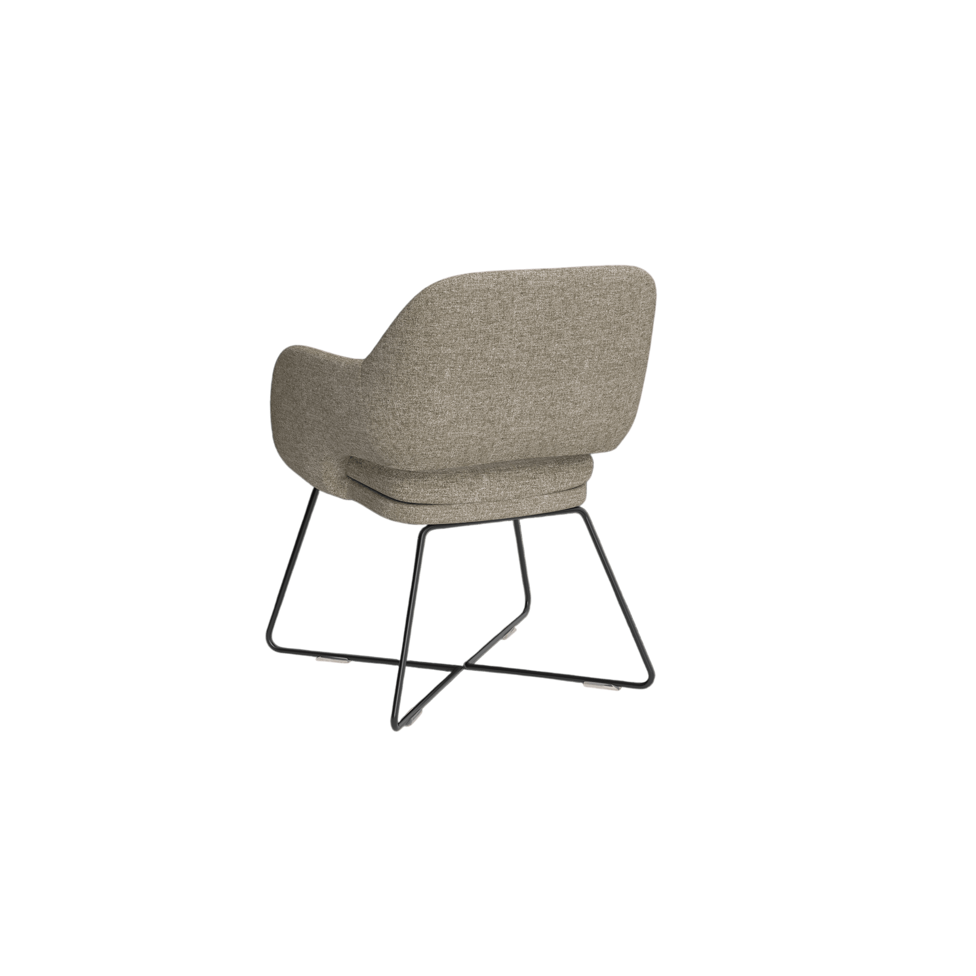 Elaro Black Metal Leg Occasional Chair Brown Sunday (027)