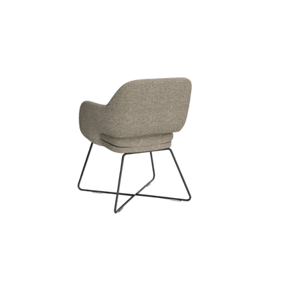 Elaro Black Metal Leg Occasional Chair Brown Sunday (027)