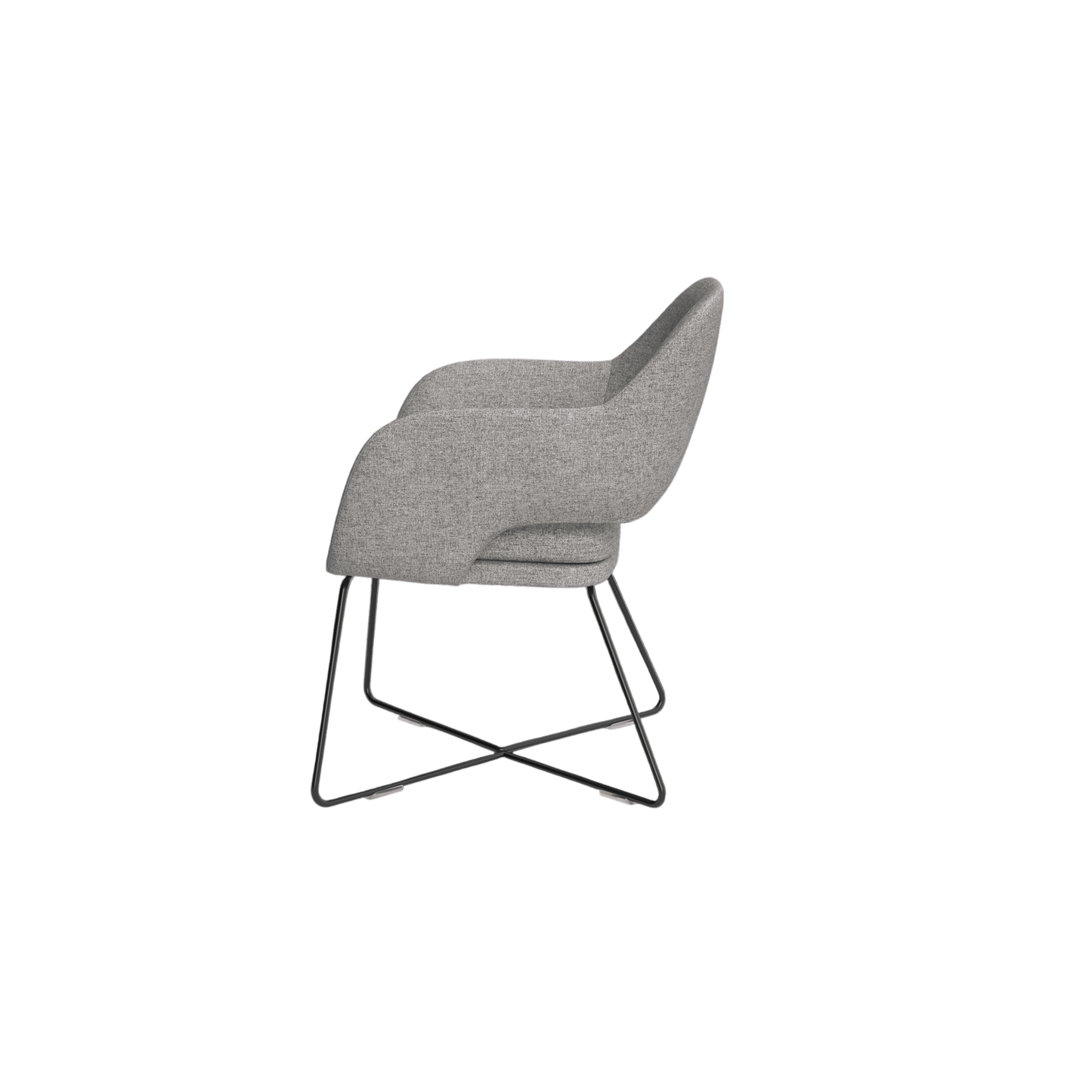 Elaro Black Metal Leg Occasional Chair Brown Sunday (027)