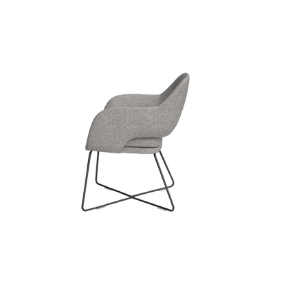 Elaro Black Metal Leg Occasional Chair Brown Sunday (027)