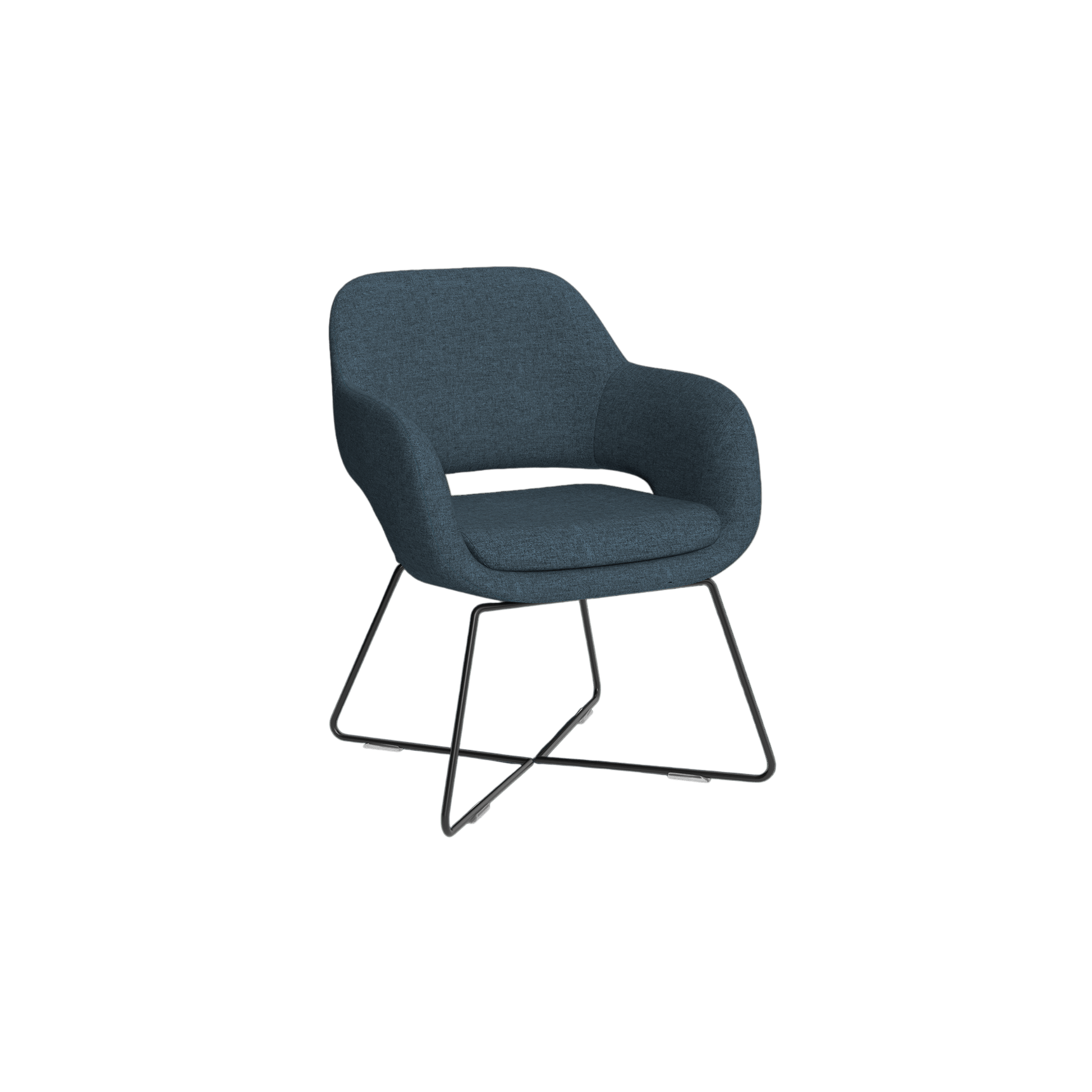 Elaro Black Metal Leg Occasional Chair Brown Sunday (027)