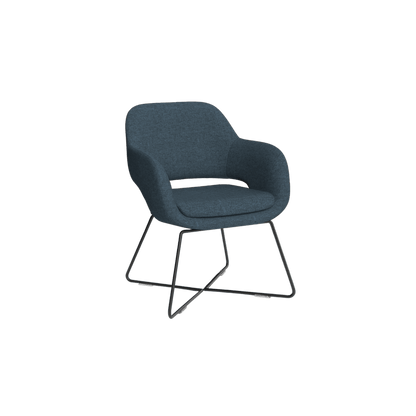 Elaro Black Metal Leg Occasional Chair Brown Sunday (027)