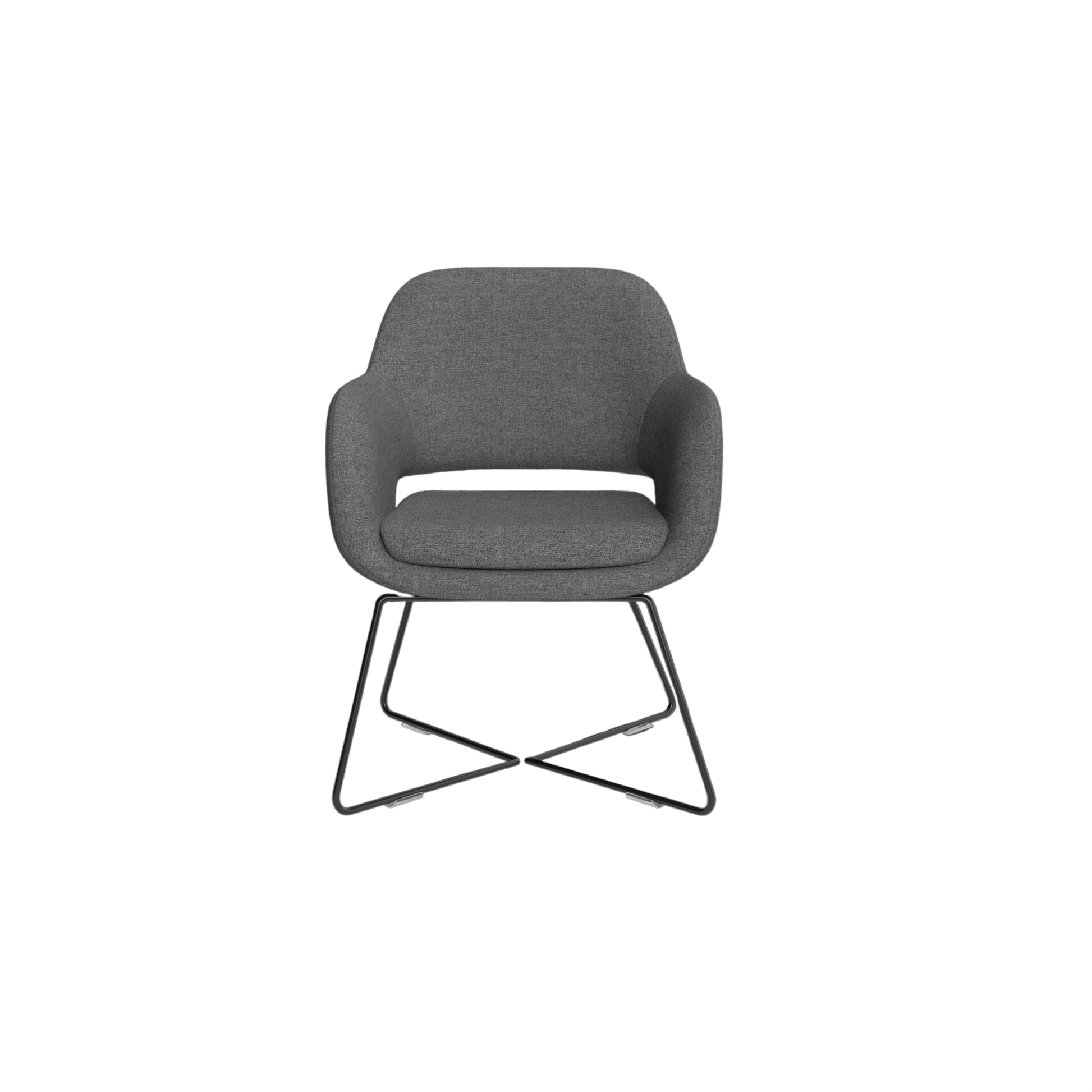 Elaro Black Metal Leg Occasional Chair Brown Sunday (027)