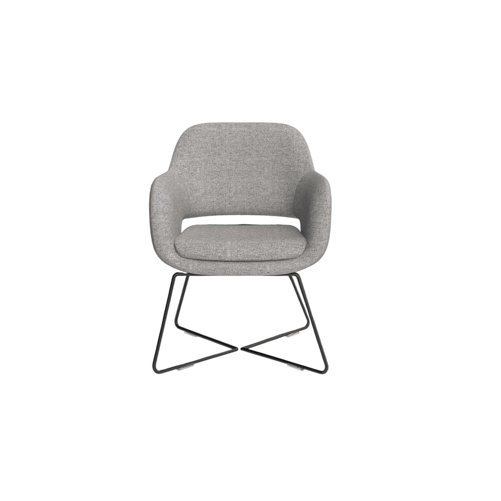 Elaro Black Metal Leg Occasional Chair Brown Sunday (027)