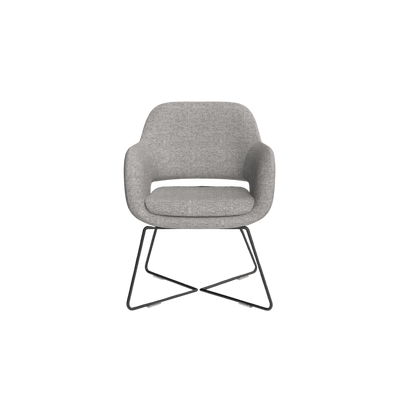 Elaro Black Metal Leg Occasional Chair Brown Sunday (027)