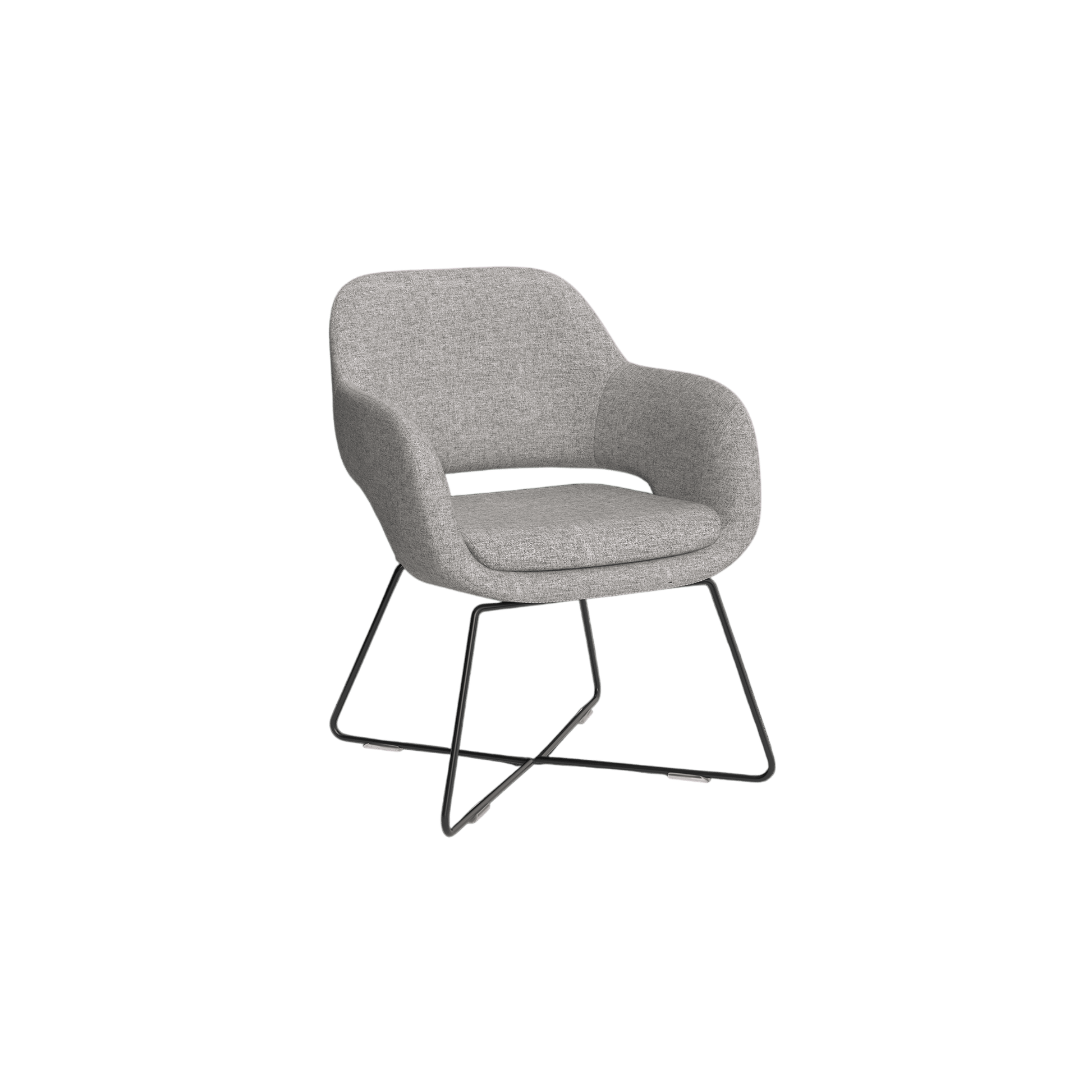 Elaro Black Metal Leg Occasional Chair Brown Sunday (027)