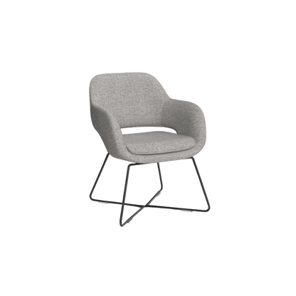 Elaro Black Metal Leg Occasional Chair Brown Sunday (027)