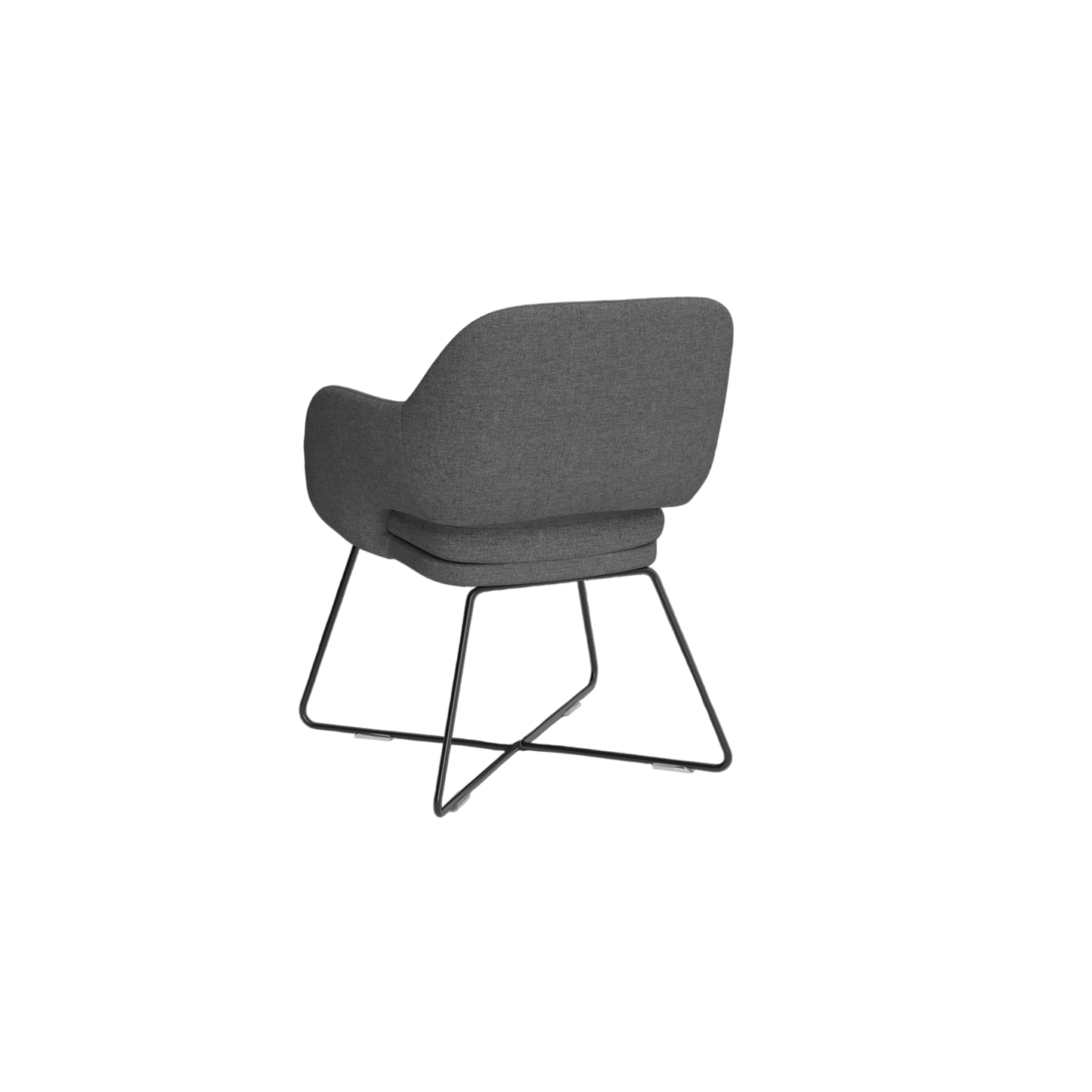 Elaro Black Metal Leg Occasional Chair Brown Sunday (027)
