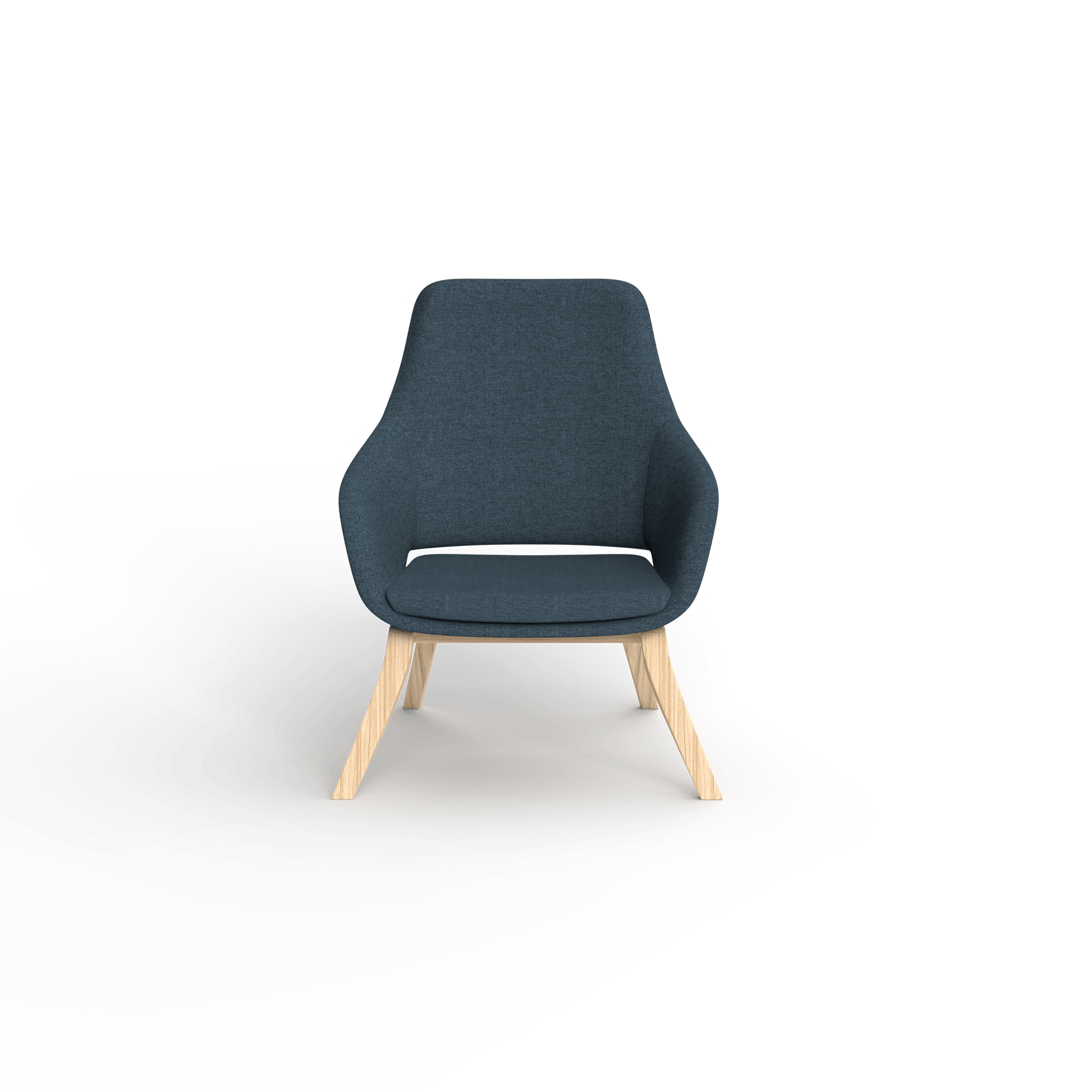 Elaro Wooden Leg Arm Chair Blue (Sunday Steel) - Office Furniture Company