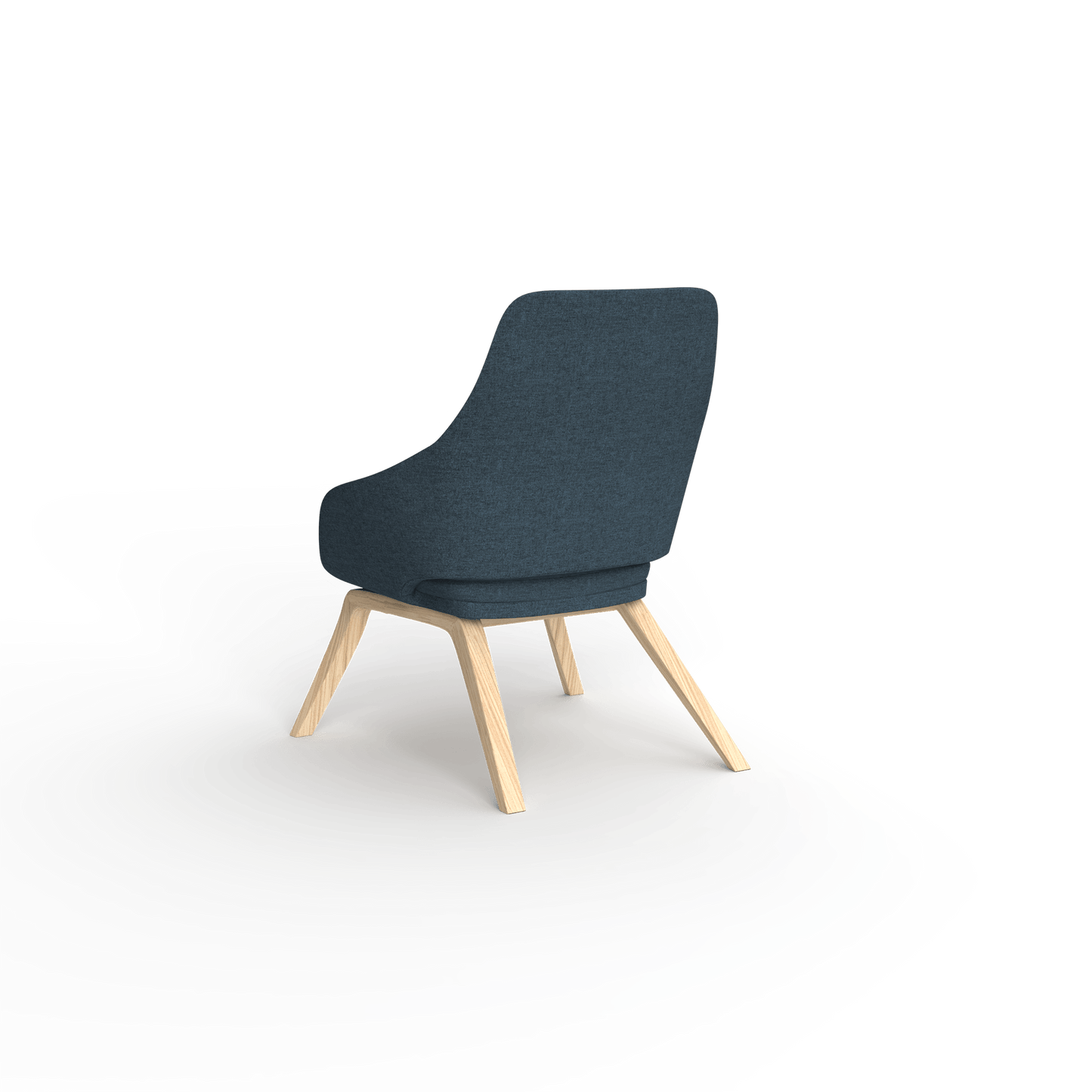 Elaro Wooden Leg Arm Chair Blue (Sunday Steel) - Office Furniture Company