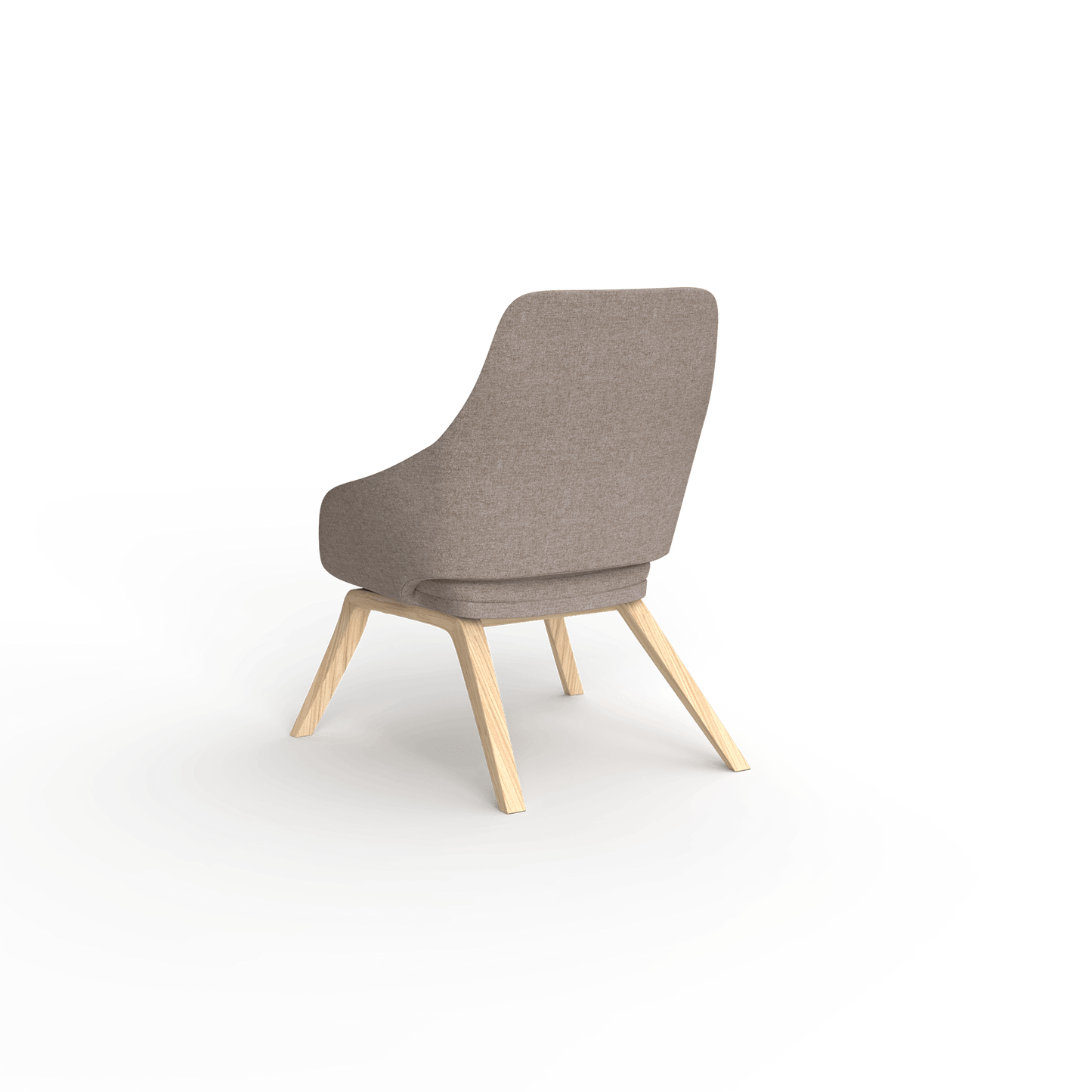 Elaro Wooden Leg Arm Chair Brown (Sunday Walnut) - Office Furniture Company