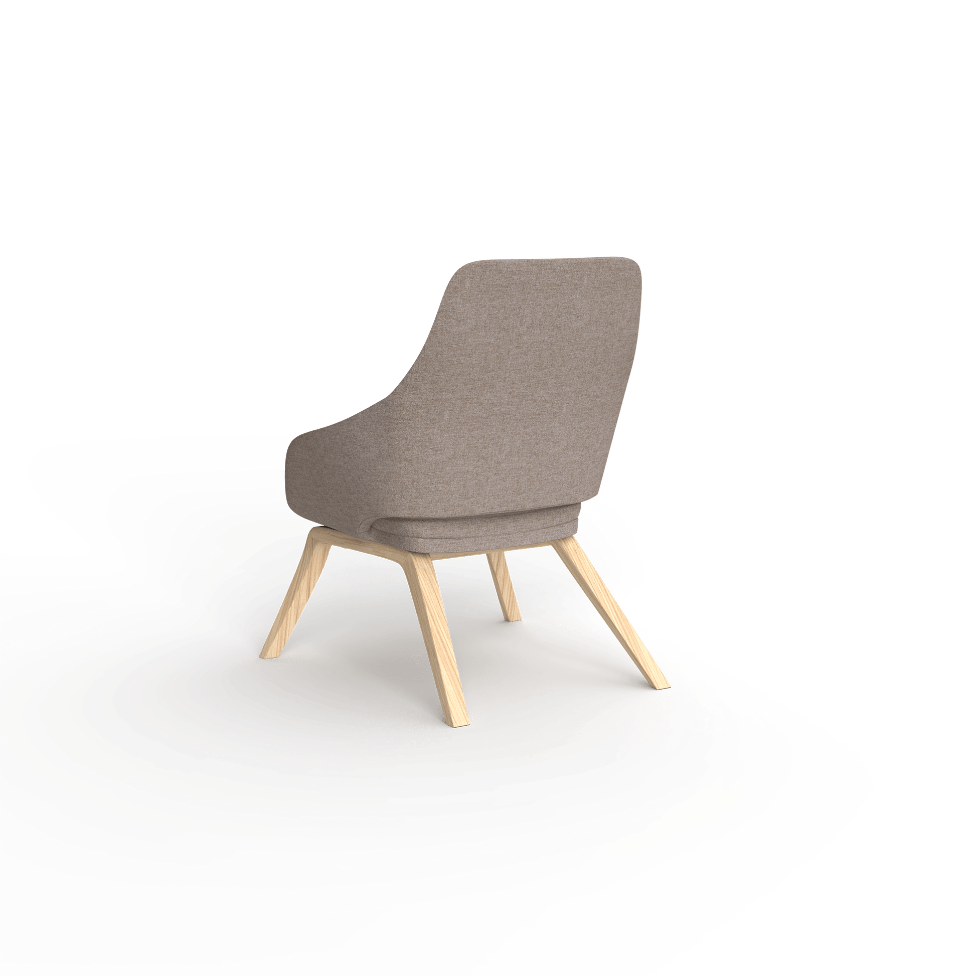 Elaro Wooden Leg Arm Chair Brown (Sunday Walnut) - Office Furniture Company