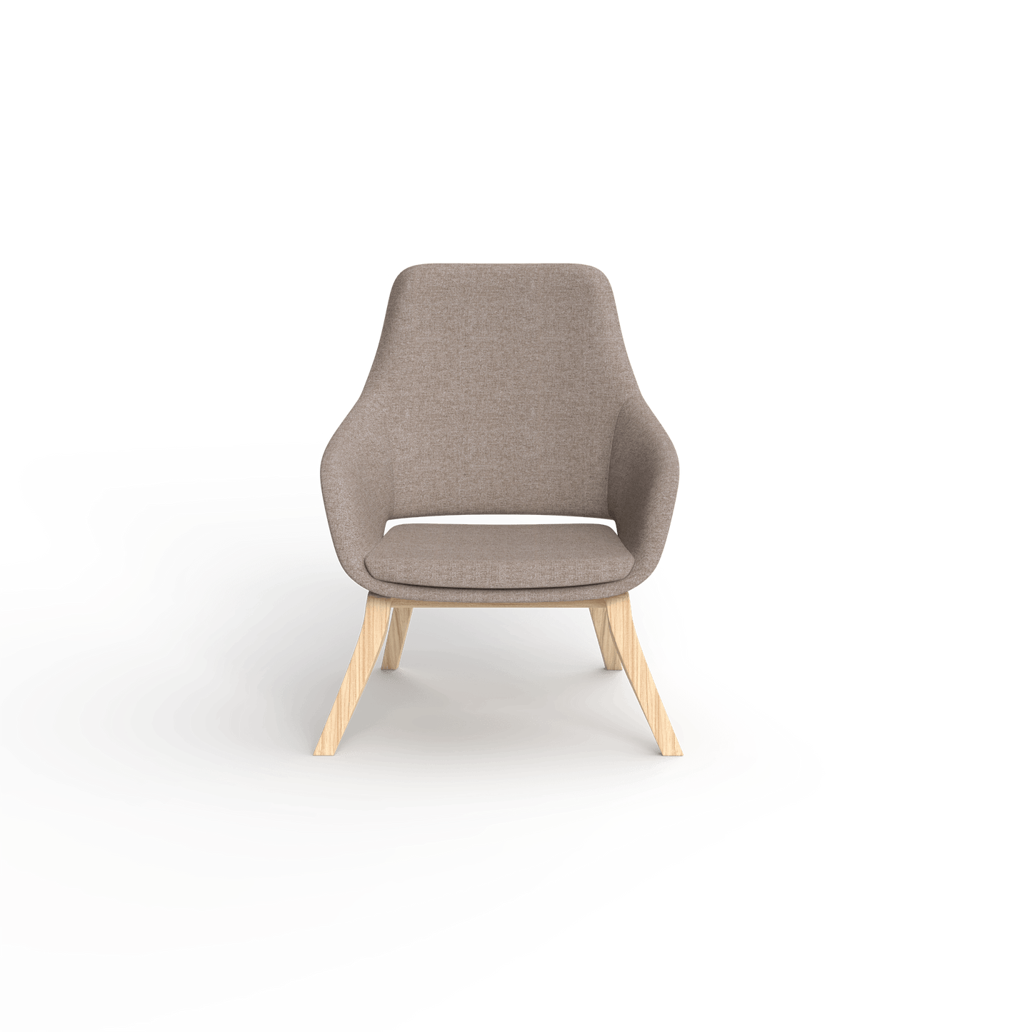 Elaro Wooden Leg Arm Chair Brown (Sunday Walnut) - Office Furniture Company