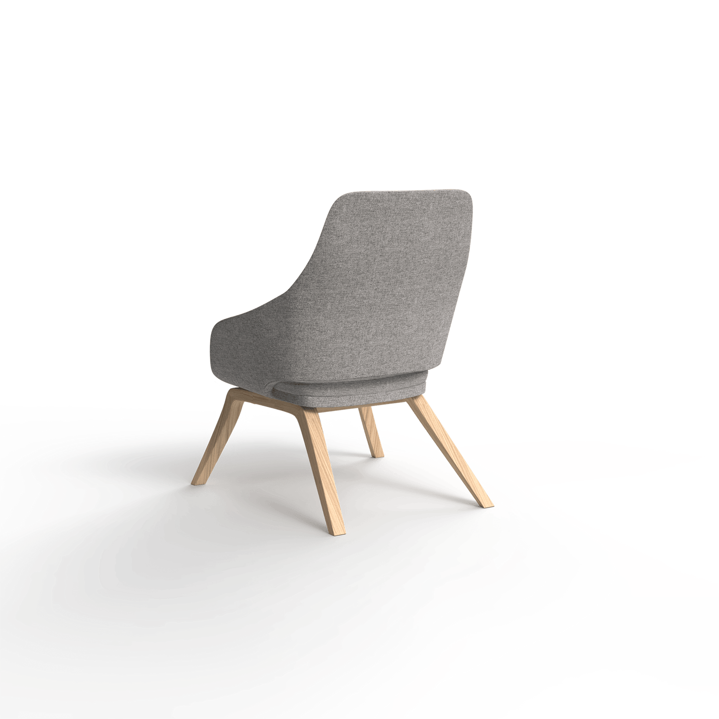 Elaro Wooden Leg Arm Chair Grey (Sunday Greymist) - Office Furniture Company