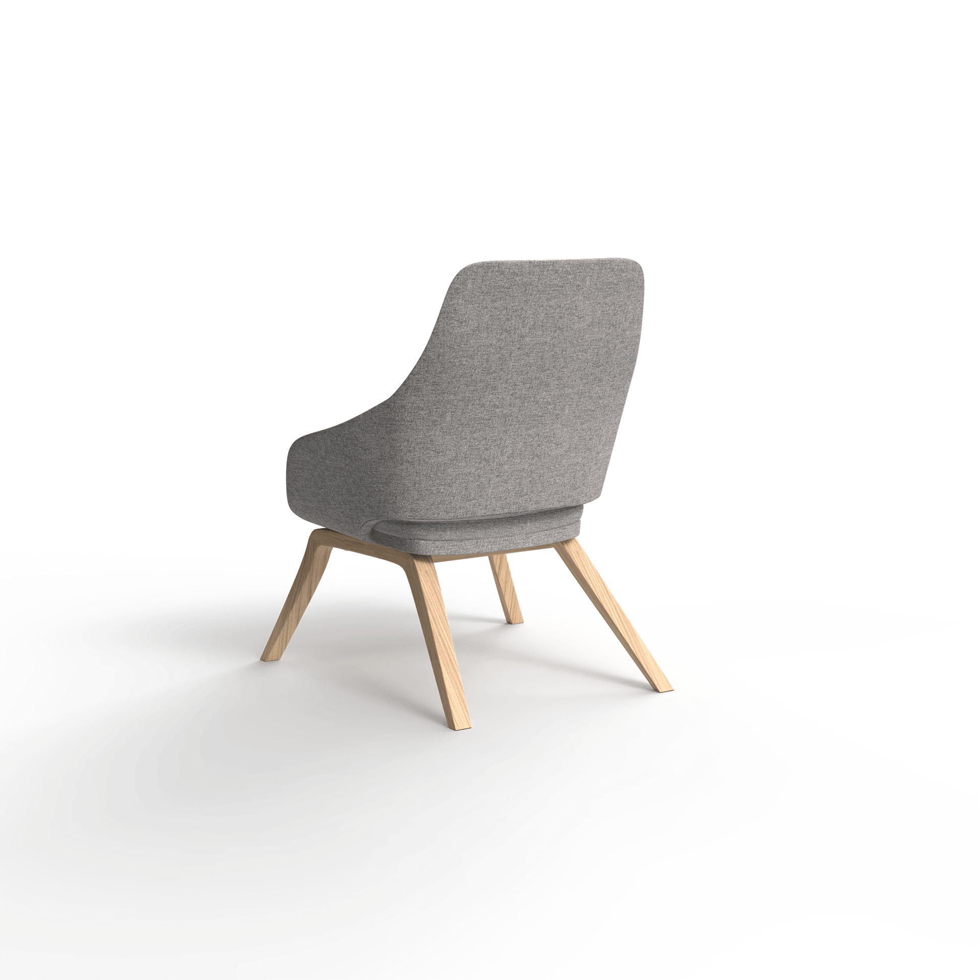 Elaro Wooden Leg Arm Chair Grey (Sunday Greymist) - Office Furniture Company
