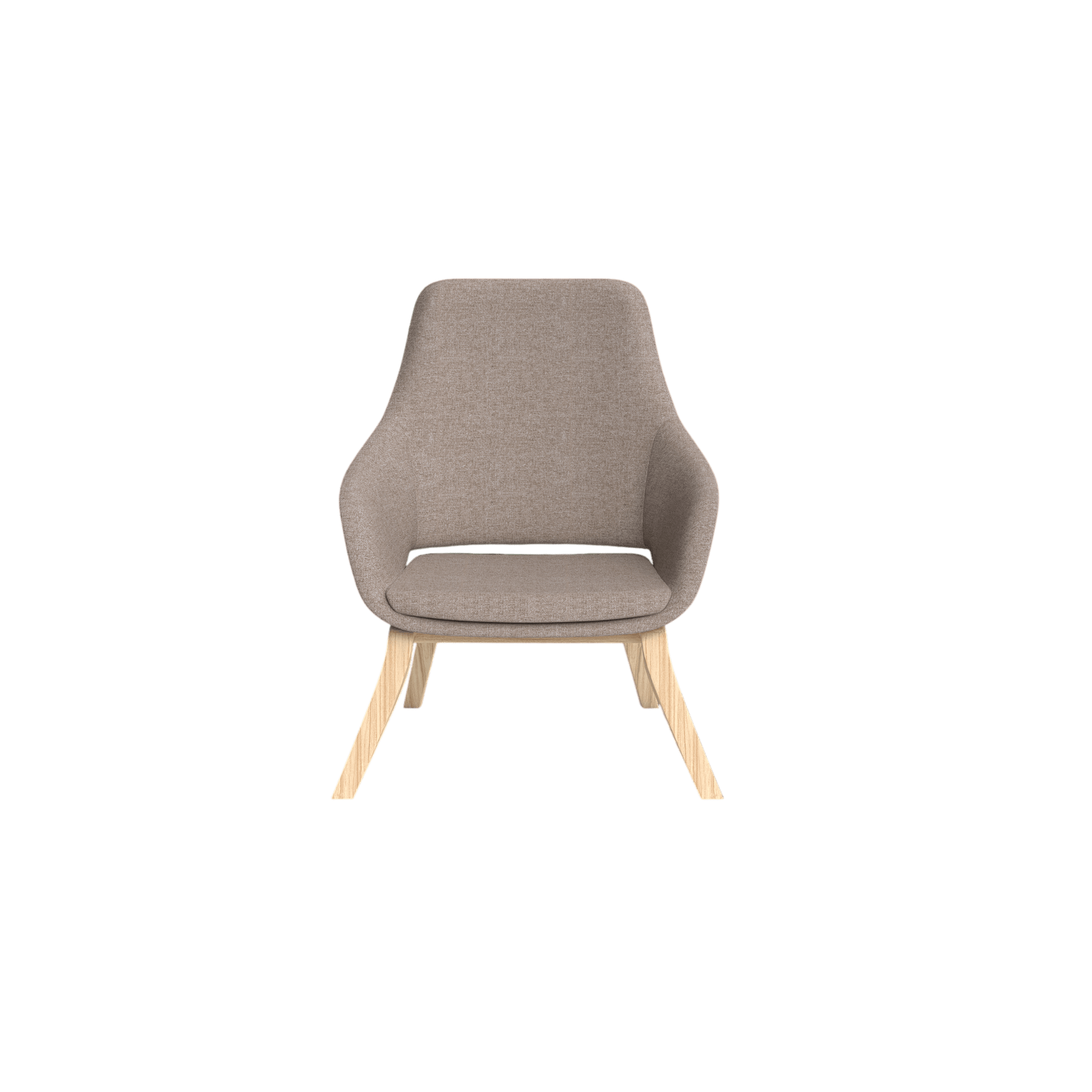 Elaro Wooden Leg Arm Chair Brown Sunday (027)