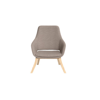 Elaro Wooden Leg Arm Chair Brown Sunday (027)