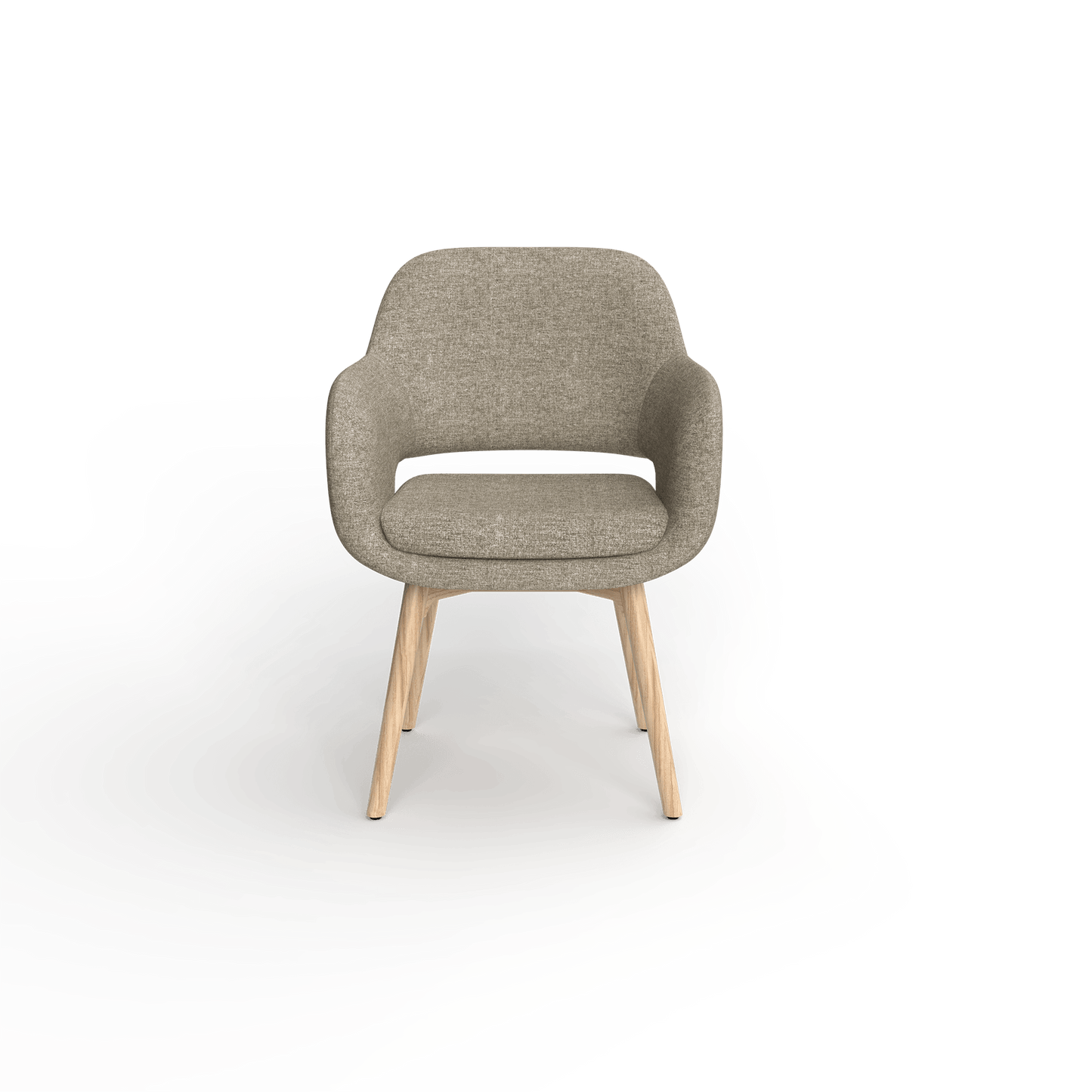Elaro Wooden Leg Occasional Chair Brown (Sunday Walnut) - Office Furniture Company