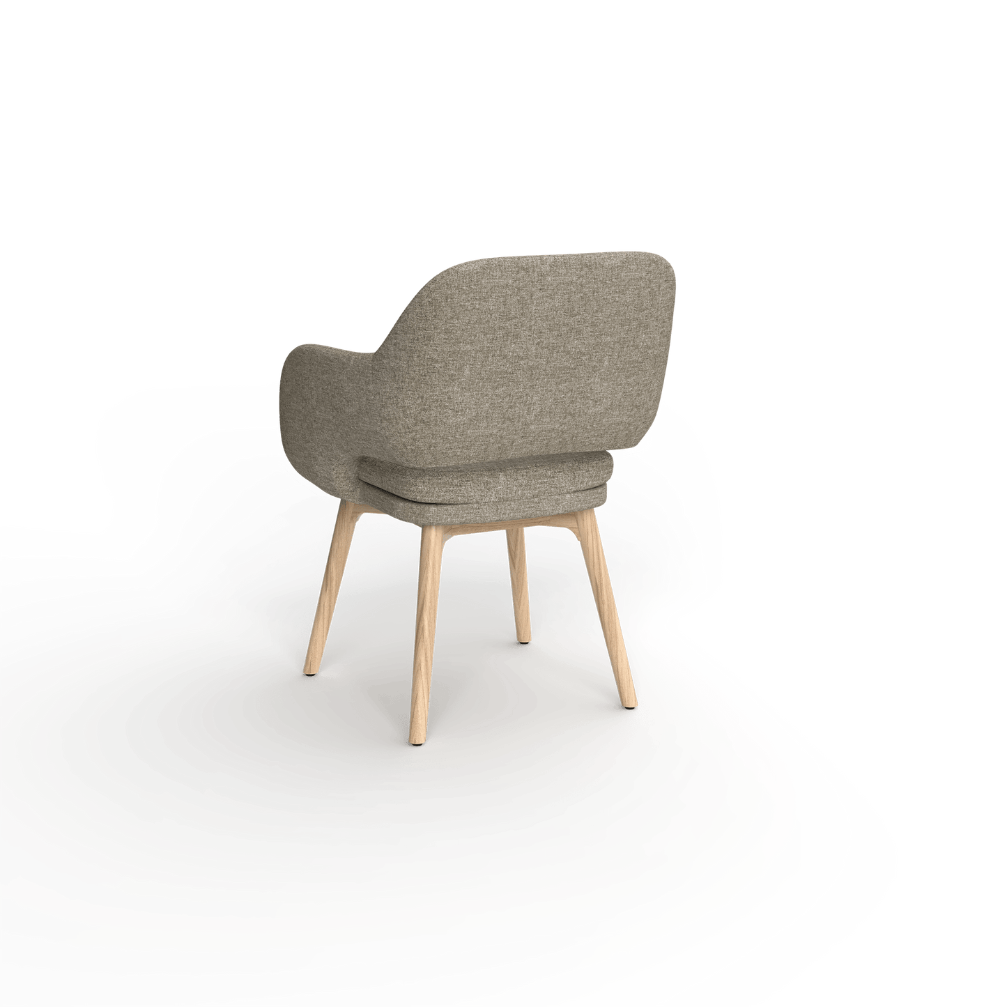 Elaro Wooden Leg Occasional Chair Brown (Sunday Walnut) - Office Furniture Company