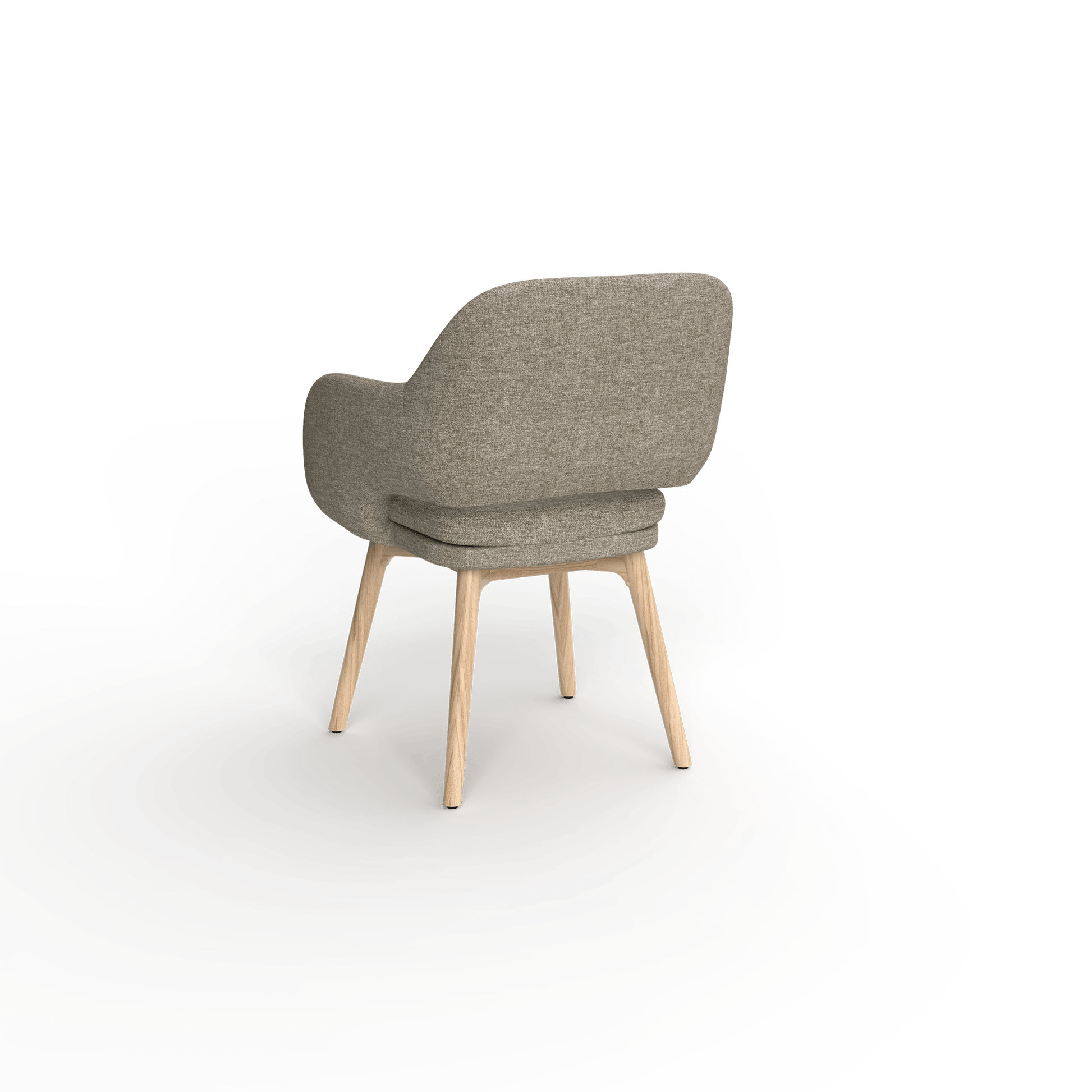 Elaro Wooden Leg Occasional Chair Brown (Sunday Walnut) - Office Furniture Company