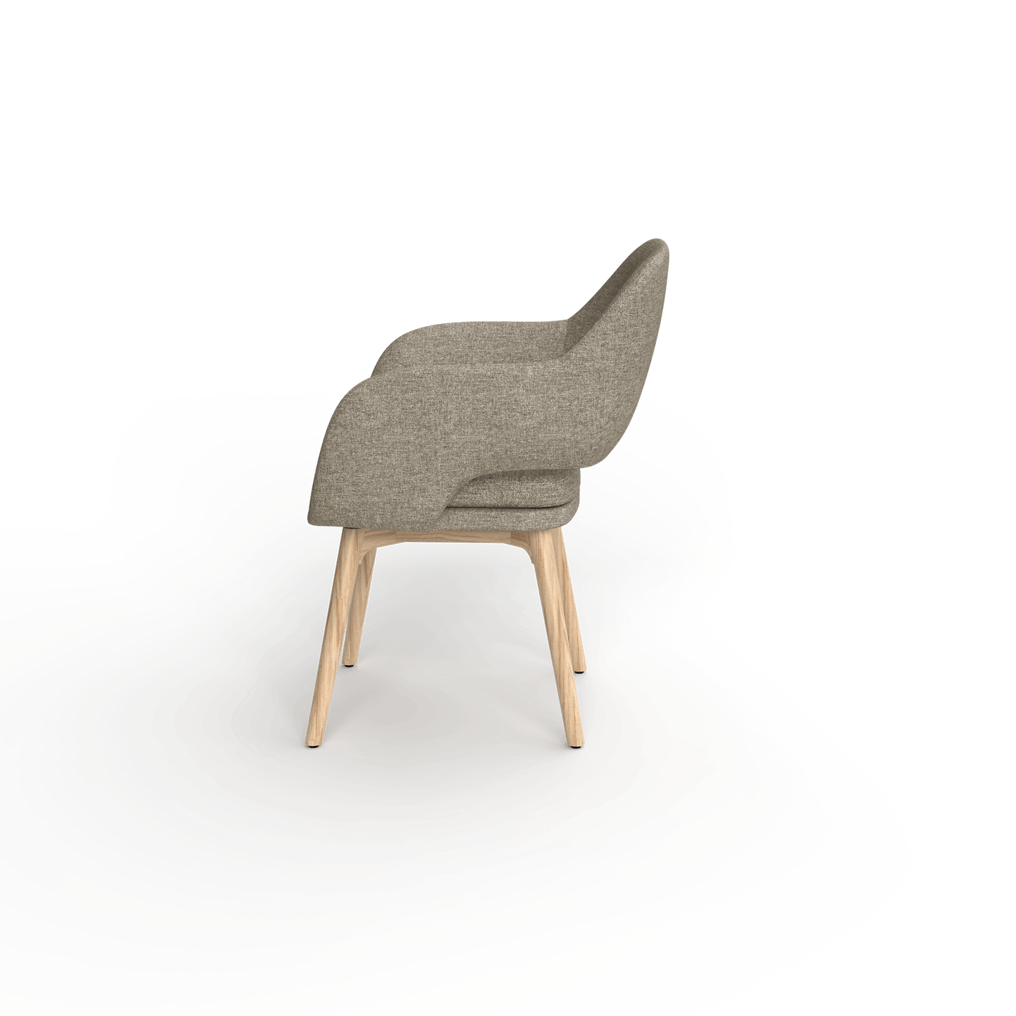Elaro Wooden Leg Occasional Chair Brown (Sunday Walnut) - Office Furniture Company