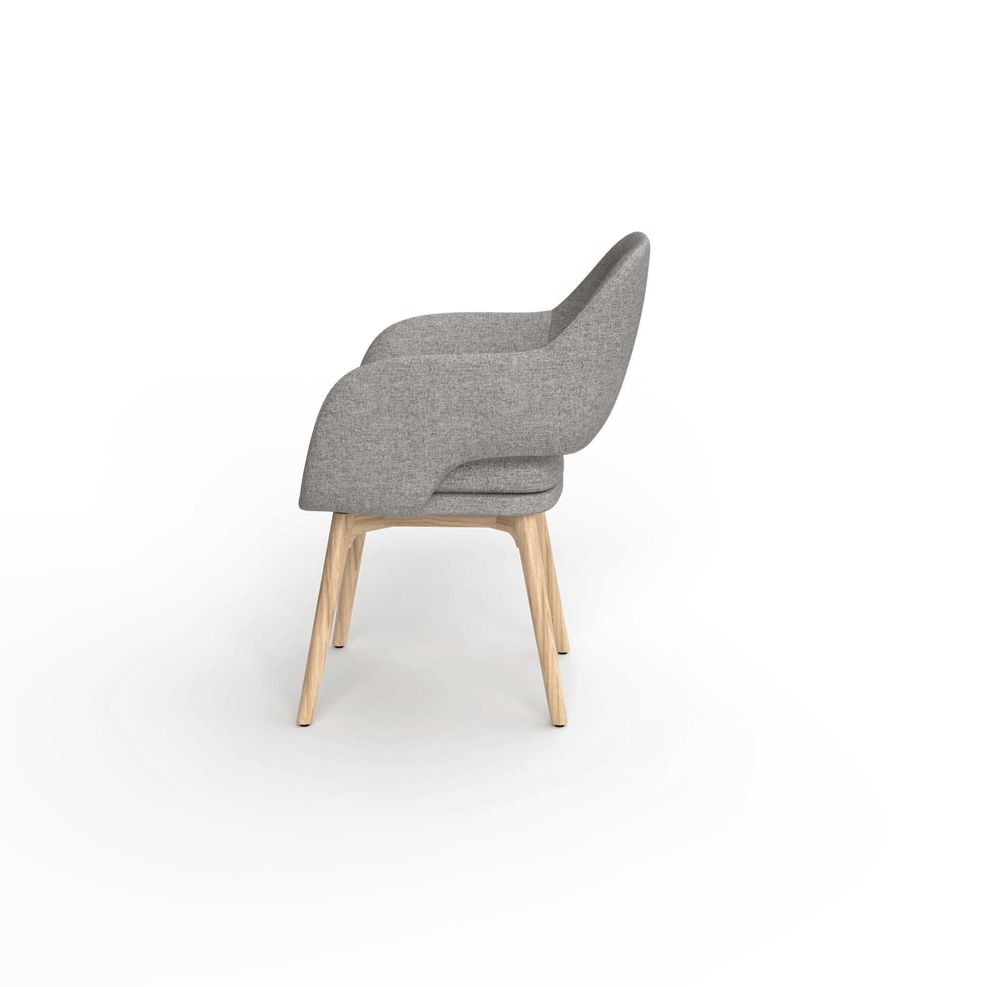 Elaro Wooden Leg Occasional Chair Grey (Sunday Greymist) - Office Furniture Company