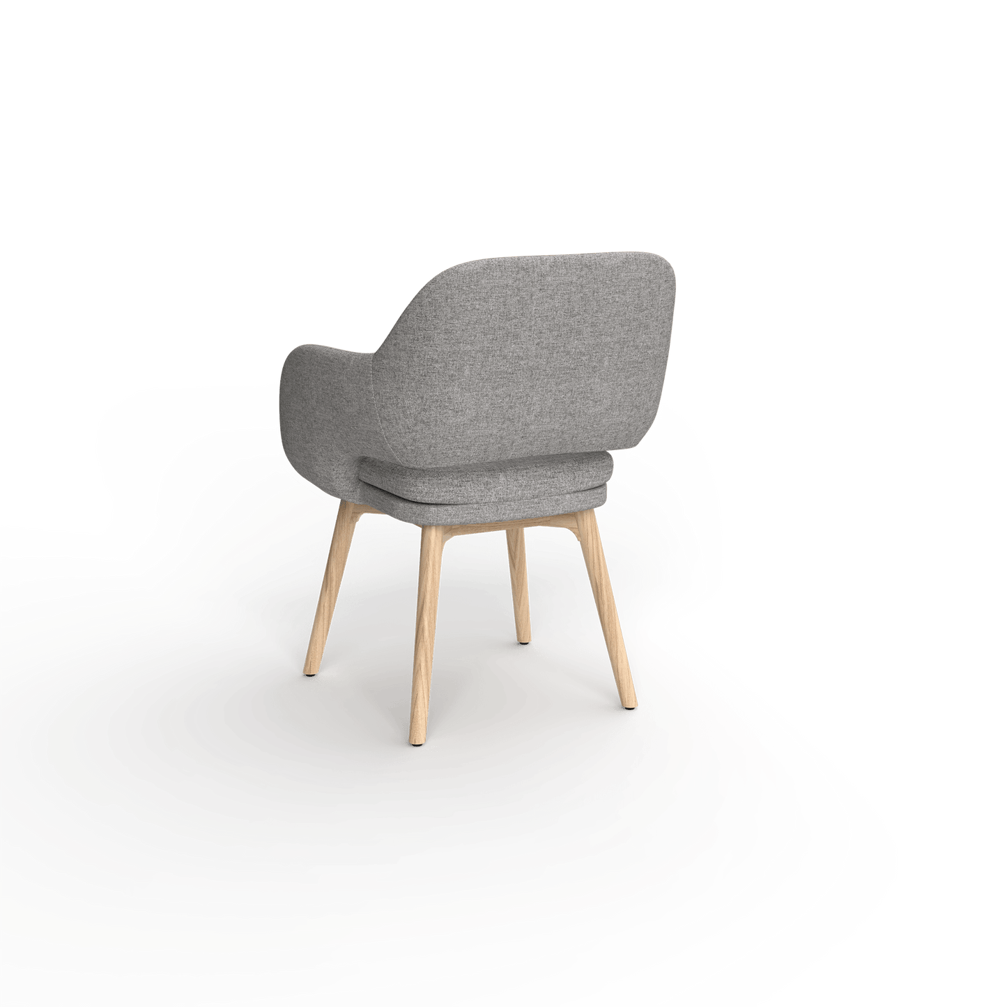 Elaro Wooden Leg Occasional Chair Grey (Sunday Greymist) - Office Furniture Company