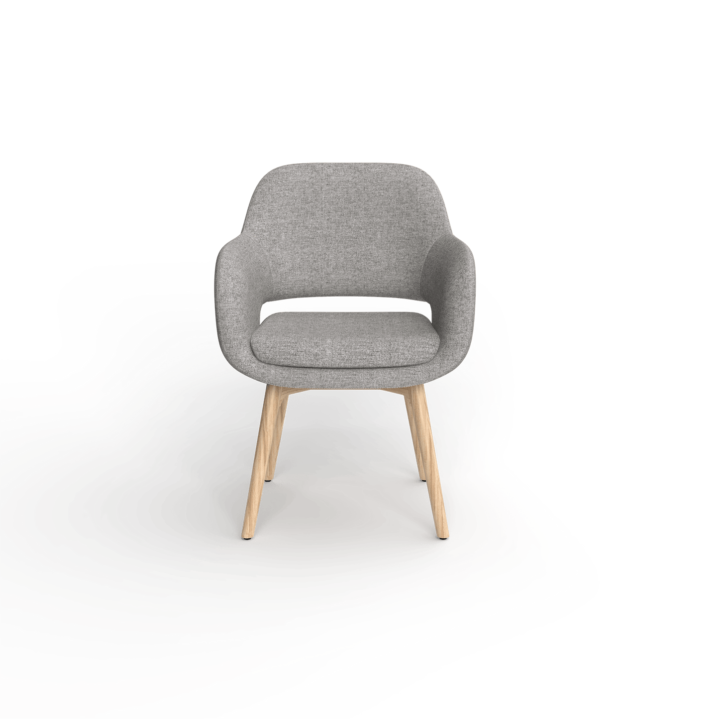 Elaro Wooden Leg Occasional Chair Grey (Sunday Greymist) - Office Furniture Company