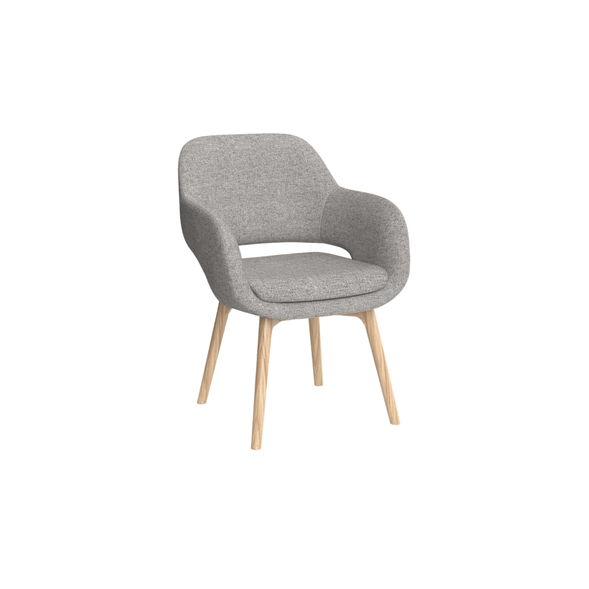 Elaro Wooden Leg Occasional Chair Brown Sunday (027)